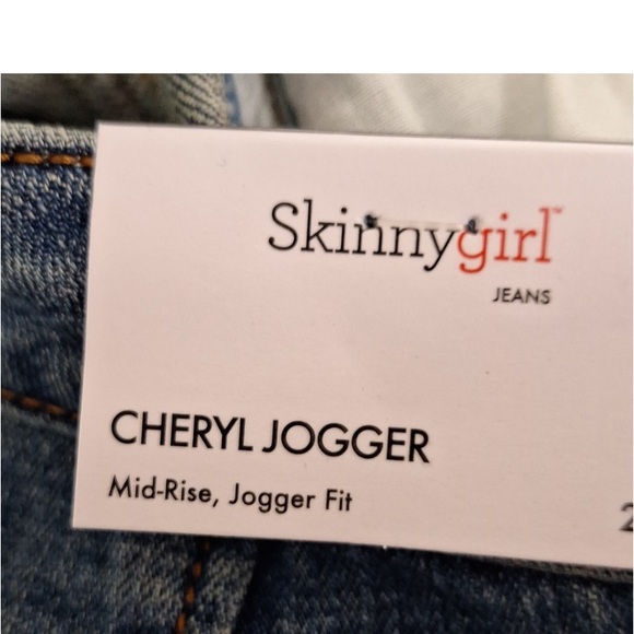 NEW! SkinnyGirl “Cheryl Denim Jogger” Jeans, Mid-Rise Blue - Picture 11 of 11